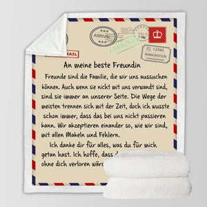 "An meine beste Freundin" Decke - Postkarte - Gift of Giving DE