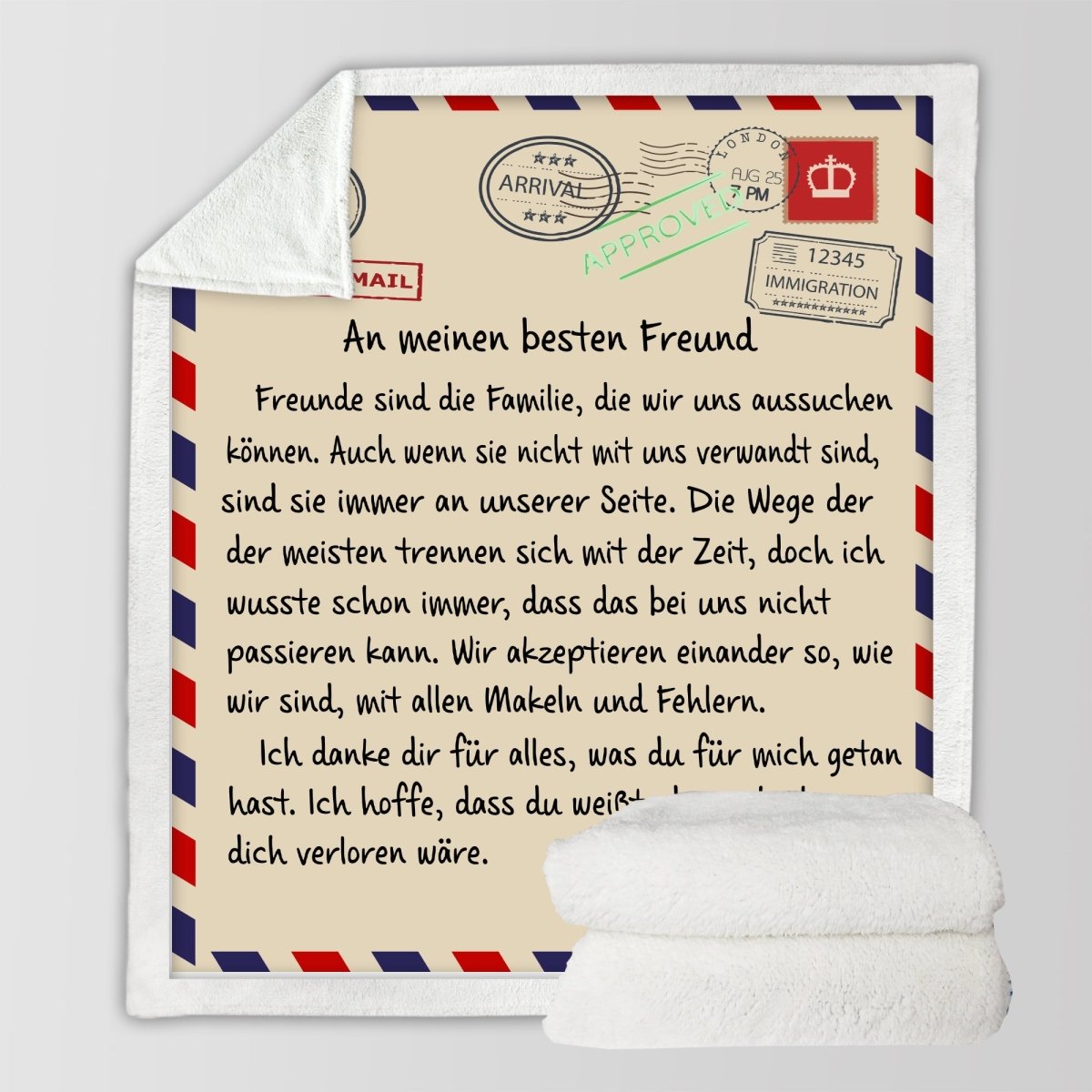 "An meine besten Freund" Decke - Postkarte - Gift of Giving DE