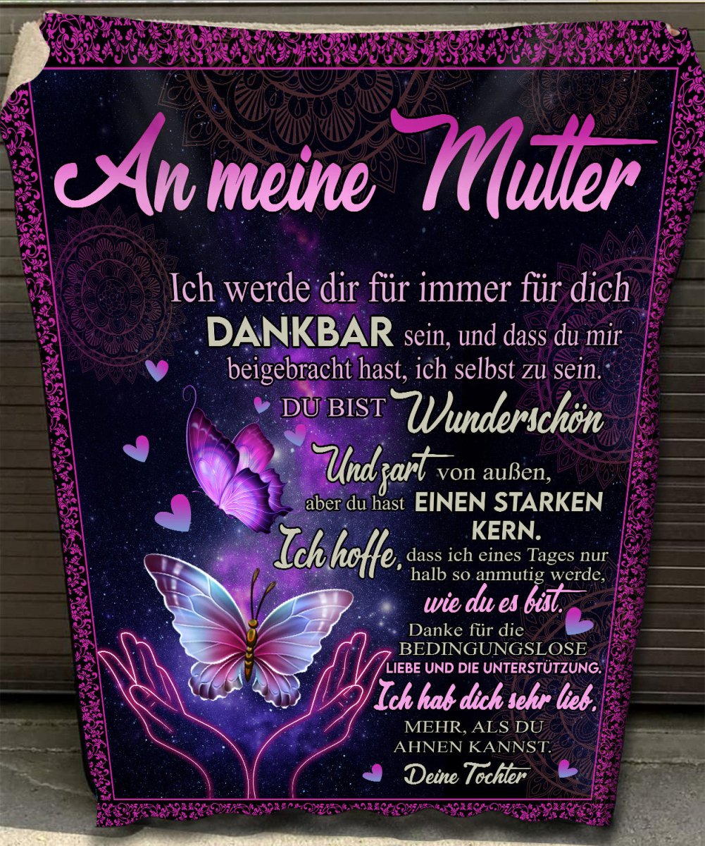 "An meine Mama" Decke - Schmetterling - Gift of Giving DE