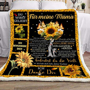 "An meine Mama" Decke - Sonnenblume - Gift of Giving DE