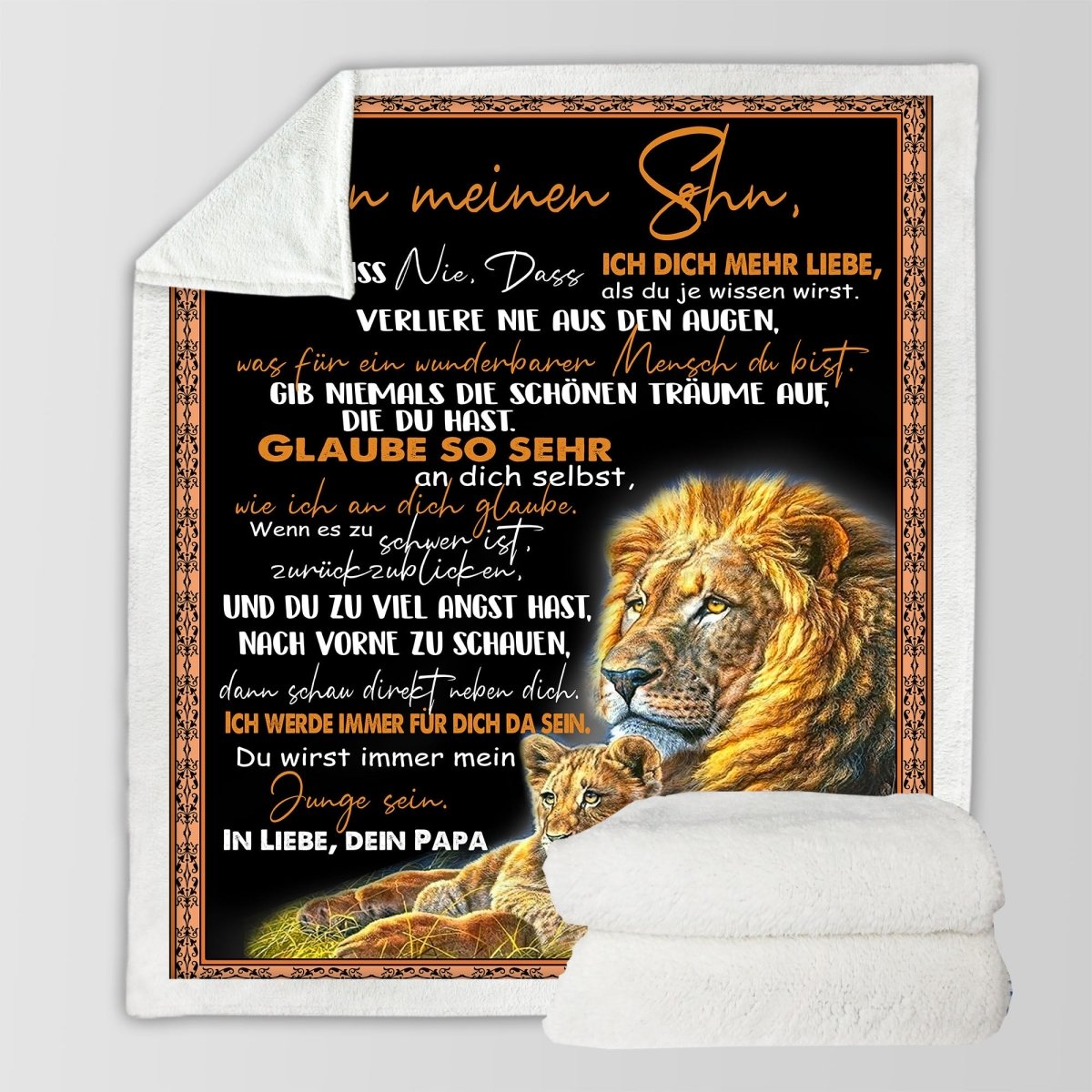"An meinen Sohn" Decke - Lion - Gift of Giving DE
