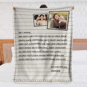 Personalisierte Decke zum Muttertag - Geschenk für Mama - Gift of Giving DE