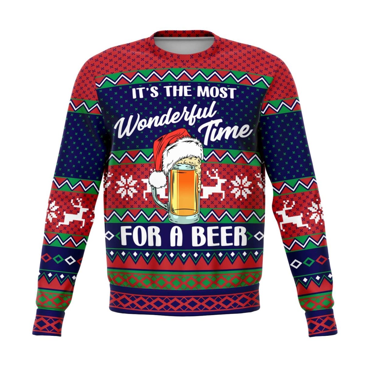 Weihnachtspullover - "Wonderful time for a beer" - Gift of Giving DE